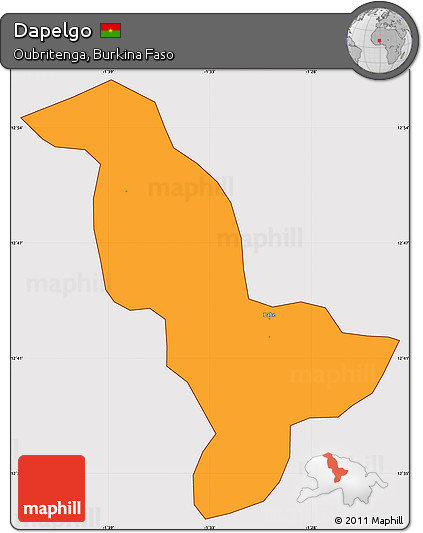 Political Simple Map of Dapelgo, cropped outside
