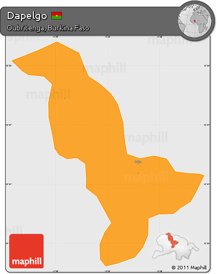 Political Simple Map of Dapelgo, single color outside