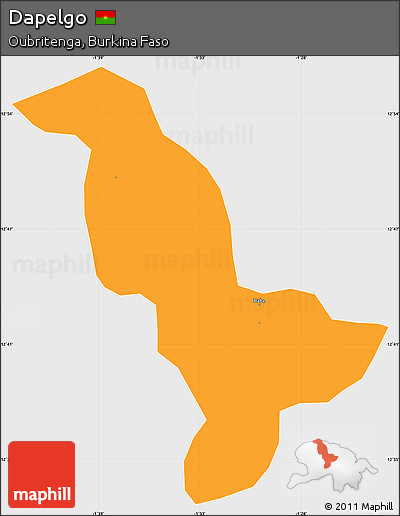 Political Simple Map of Dapelgo, single color outside