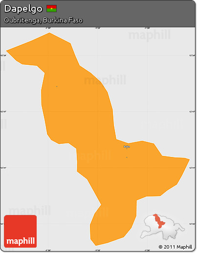 Political Simple Map of Dapelgo, single color outside