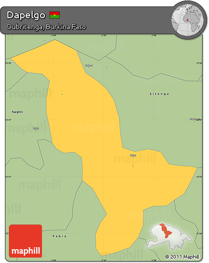 Savanna Style Simple Map of Dapelgo