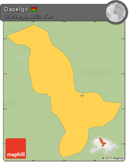Savanna Style Simple Map of Dapelgo, single color outside