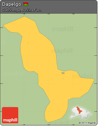 Savanna Style Simple Map of Dapelgo, single color outside