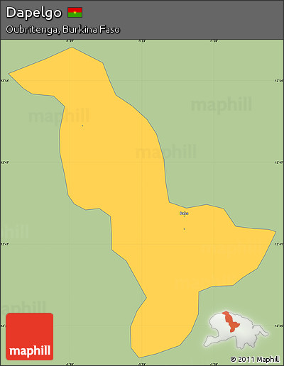 Savanna Style Simple Map of Dapelgo, single color outside
