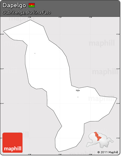 Silver Style Simple Map of Dapelgo, cropped outside