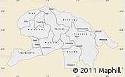 Classic Style Map of Oubritenga, single color outside