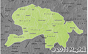 Physical Map of Oubritenga, darken, desaturated