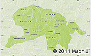 Physical Map of Oubritenga, lighten