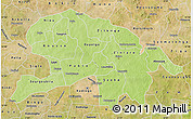 Physical Map of Oubritenga, satellite outside