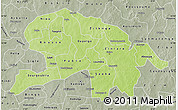 Physical Map of Oubritenga, semi-desaturated