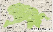 Physical Map of Oubritenga, shaded relief outside