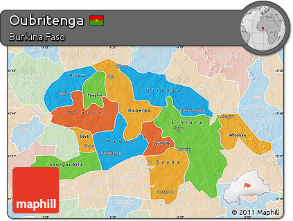 Political Map of Oubritenga, lighten
