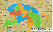 Political Map of Oubritenga, satellite outside