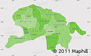 Political Shades Map of Oubritenga, cropped outside