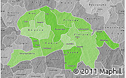 Political Shades Map of Oubritenga, desaturated