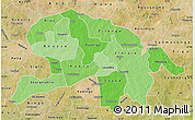 Political Shades Map of Oubritenga, satellite outside