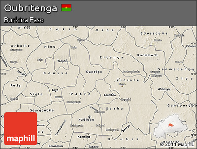 Shaded Relief Map of Oubritenga