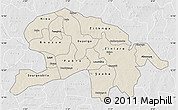 Shaded Relief Map of Oubritenga, lighten, desaturated