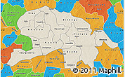 Shaded Relief Map of Oubritenga, political outside