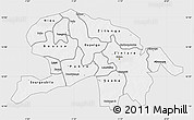 Silver Style Map of Oubritenga, single color outside