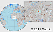 Gray Location Map of Pabre