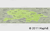 Physical Panoramic Map of Oubritenga, semi-desaturated