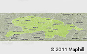 Physical Panoramic Map of Oubritenga, semi-desaturated