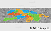 Political Panoramic Map of Oubritenga, desaturated