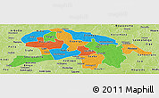 Political Panoramic Map of Oubritenga, physical outside