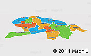 Political Panoramic Map of Oubritenga, single color outside