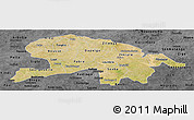 Satellite Panoramic Map of Oubritenga, darken, desaturated