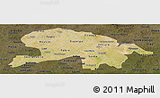 Satellite Panoramic Map of Oubritenga, darken