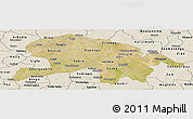 Satellite Panoramic Map of Oubritenga, shaded relief outside