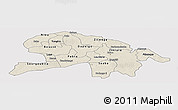 Shaded Relief Panoramic Map of Oubritenga, cropped outside