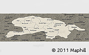 Shaded Relief Panoramic Map of Oubritenga, darken