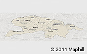 Shaded Relief Panoramic Map of Oubritenga, lighten, semi-desaturated