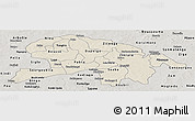 Shaded Relief Panoramic Map of Oubritenga, semi-desaturated