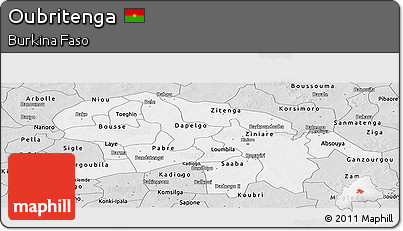 Silver Style Panoramic Map of Oubritenga