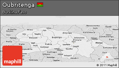 Silver Style Panoramic Map of Oubritenga