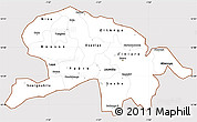 Classic Style Simple Map of Oubritenga, cropped outside