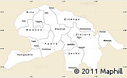 Classic Style Simple Map of Oubritenga, single color outside