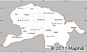 Gray Simple Map of Oubritenga, cropped outside