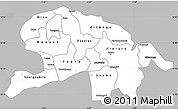 Gray Simple Map of Oubritenga, single color outside
