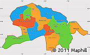 Political Simple Map of Oubritenga, cropped outside