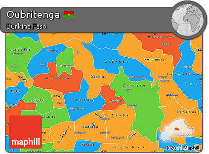 Political Simple Map of Oubritenga