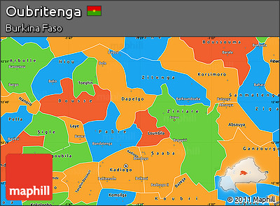 Political Simple Map of Oubritenga