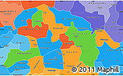 Political Simple Map of Oubritenga, political shades outside