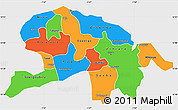 Political Simple Map of Oubritenga, single color outside