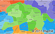 Political Shades Simple Map of Oubritenga