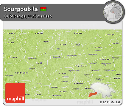 Physical 3D Map of Sourgoubila